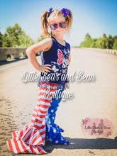 Load image into Gallery viewer, Patriotic Double Wide Distressed Denim Belles
