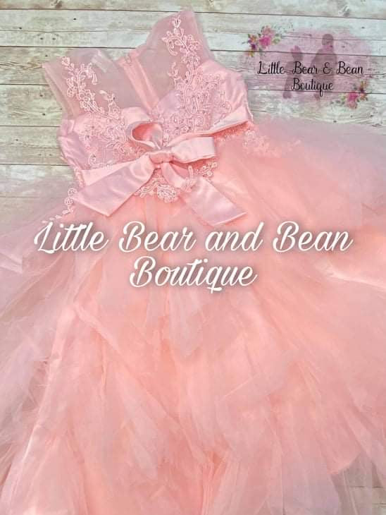 strapless open back dress Pink Princess Dress for Girls – Sparkly Fairy Tale Costume – Magic Tree Kids main image 1