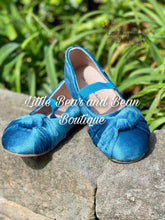 Load image into Gallery viewer, Teal Knot Ballerina Shoes
