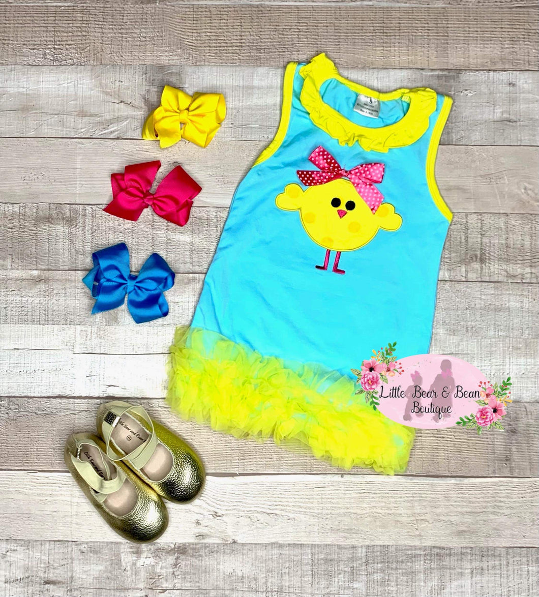 Blue & Yellow Tulle Chick Dress