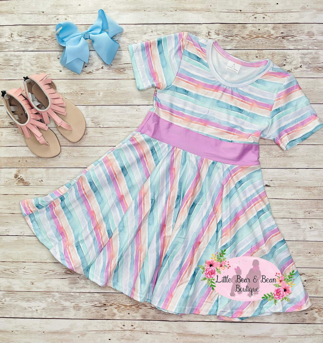 Summer Pastel Twirl Dress