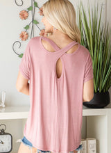 Load image into Gallery viewer, Ladies Pink Keyhole Top
