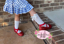 Load image into Gallery viewer, Ruby Red Glitter Ballerinas
