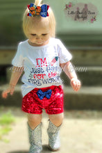 Load image into Gallery viewer, Here For The Fireworks Red Sequin Shorts Set
