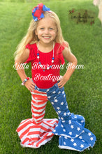 Load image into Gallery viewer, Patriotic Double Wide Distressed Denim Belles
