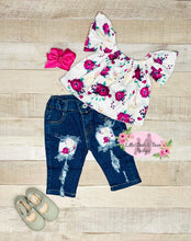 Load image into Gallery viewer, Floral Bunny Denim Set
