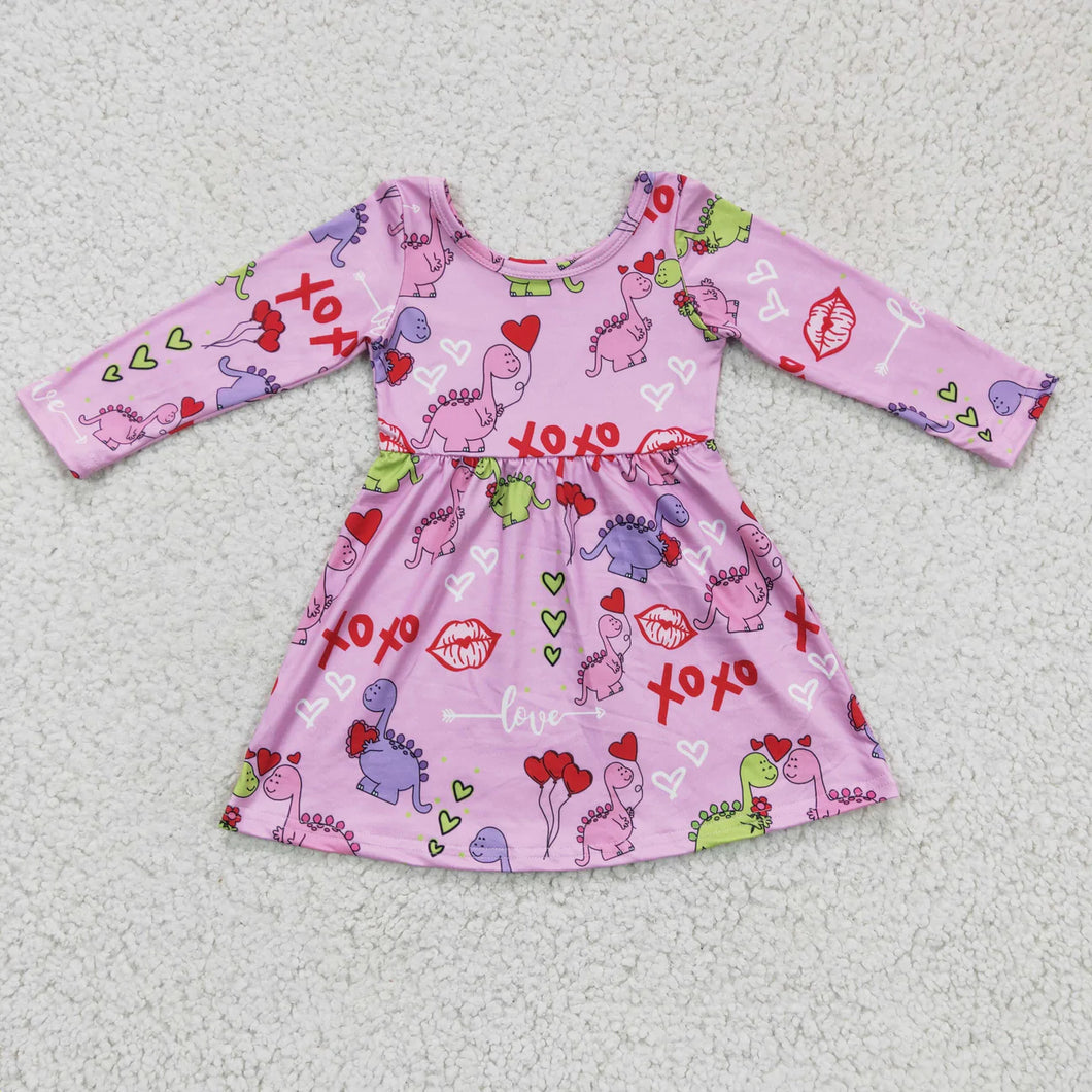 Pre-order RTS from Supplier Pink Dino Love Dress