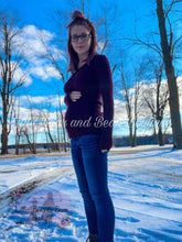 Load image into Gallery viewer, A model wearing KanCan maternity skinny jeans
