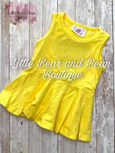 Load image into Gallery viewer, Solid Heart Back Peplum Yellow

