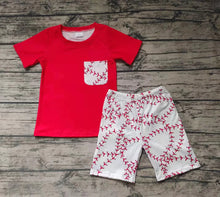 Load image into Gallery viewer, Pre-order RTS from Supplier Red Top Baseball Shorts Set
