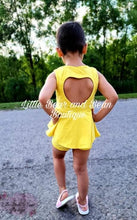 Load image into Gallery viewer, Solid Heart Back Peplum Yellow
