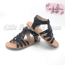 Load image into Gallery viewer, Mommy and Me Black Woven Sandals

