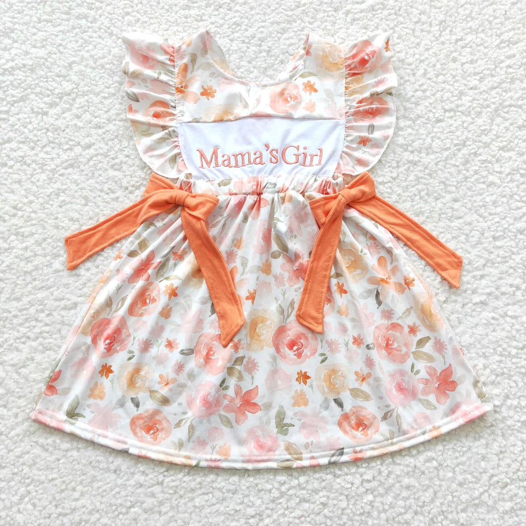 Pre-order RTS from Supplier Orange Mama’s Girl Embroidery Dress