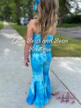 Load image into Gallery viewer, Blue Tie Dye Ribbed Romper
