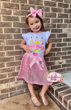 Load image into Gallery viewer, Size 2T- School Princess Sequin Skirt Set

