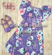 Load image into Gallery viewer, Mommy and Me Child Purple Floral Maxi
