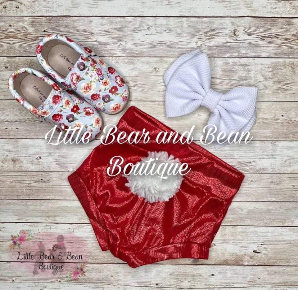 Red Shimmering Bunny Tail Bummies (Removable Tail!)