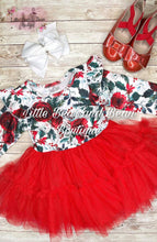 Load image into Gallery viewer, Christmas Rose Tulle Dress
