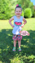 Load image into Gallery viewer, Affirmation Watermelon Ruffle Shorts Set
