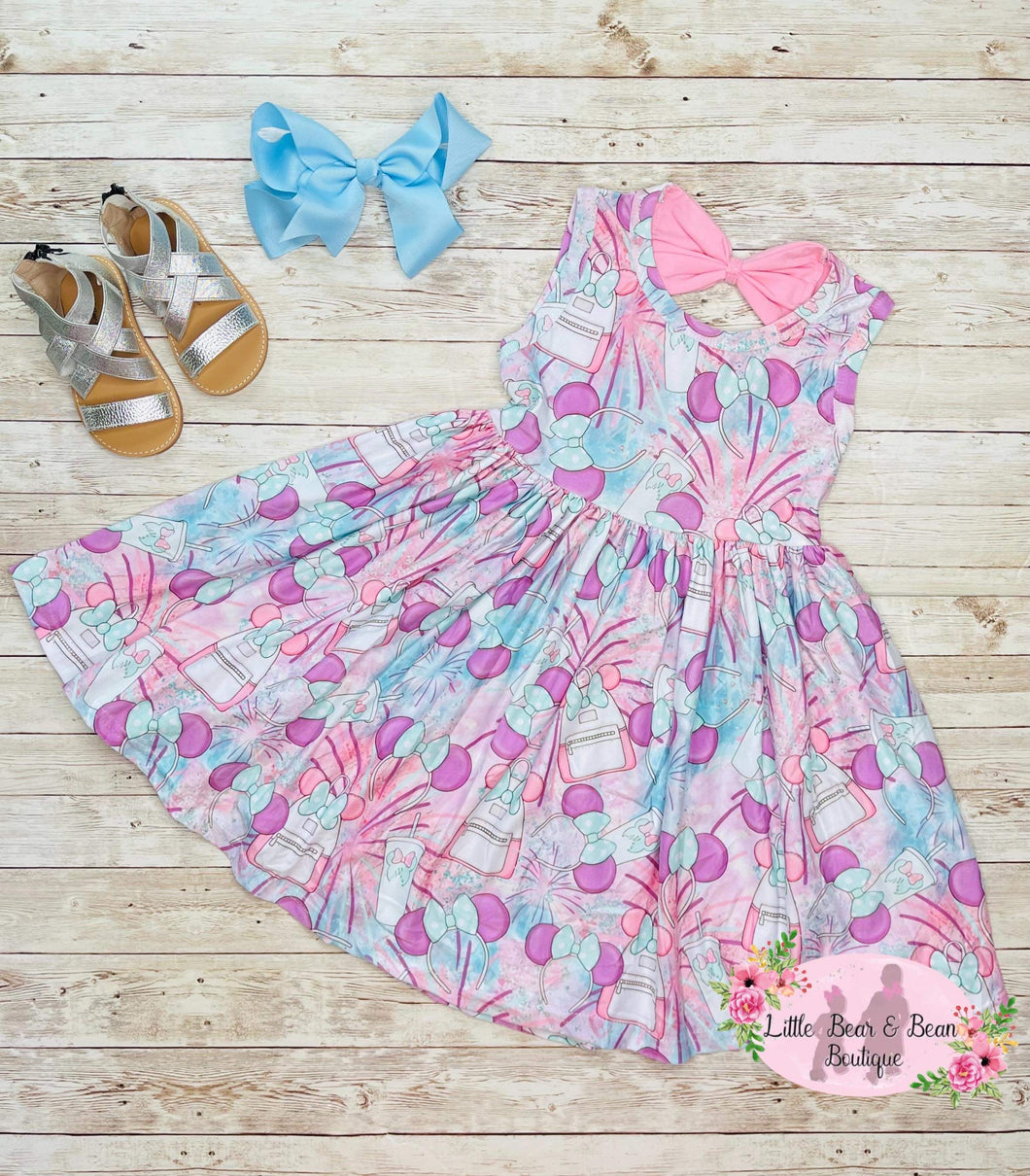 Bow Mouse Cotton Candy Twirl Dress