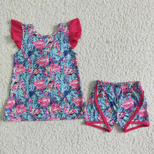 Load image into Gallery viewer, Pre-order RTS from Supplier Pink Flamingo Shorts Set
