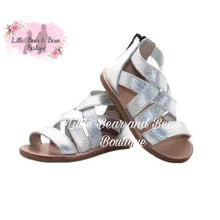 Load image into Gallery viewer, Metallic Silver Sandals
