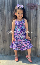 Load image into Gallery viewer, Purple Floral Thin Strap Dress
