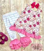 Load image into Gallery viewer, Dusty Pink Floral Swing Top Set
