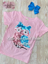 Load image into Gallery viewer, Size 2T- Flip Sequin Owl Top Pink

