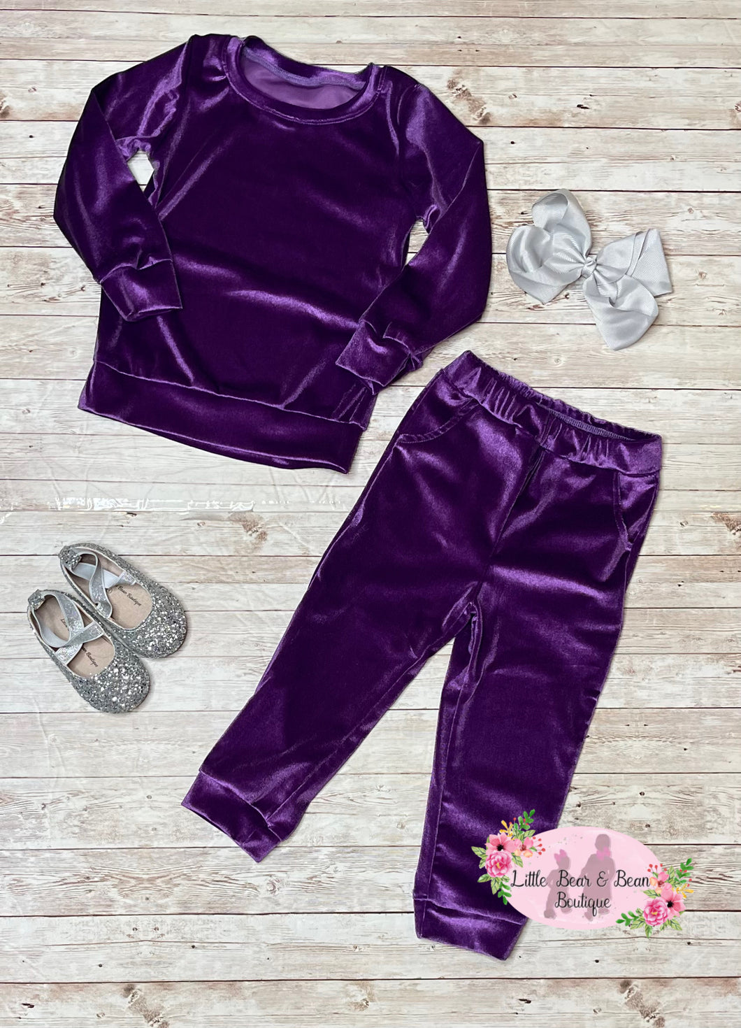 Purple Velvet Jogger