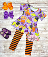 Load image into Gallery viewer, Haunted Cupcakes Peplum Set
