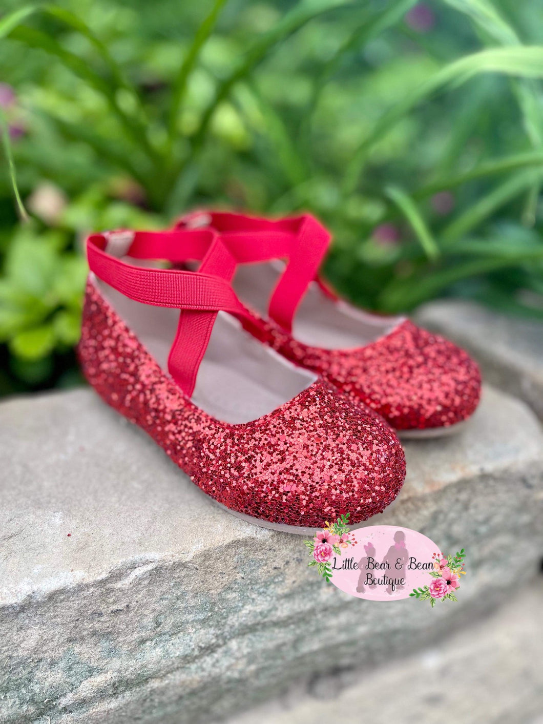 Ruby Red Glitter Ballerinas