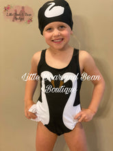 Load image into Gallery viewer, Swan Swim Suit and Cap
