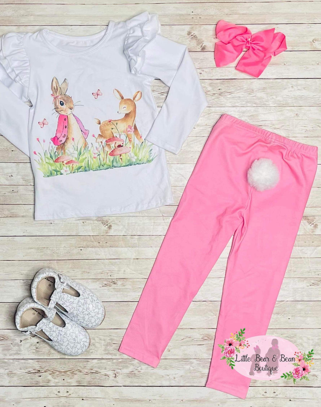 Pink Cottontail Bunny Set