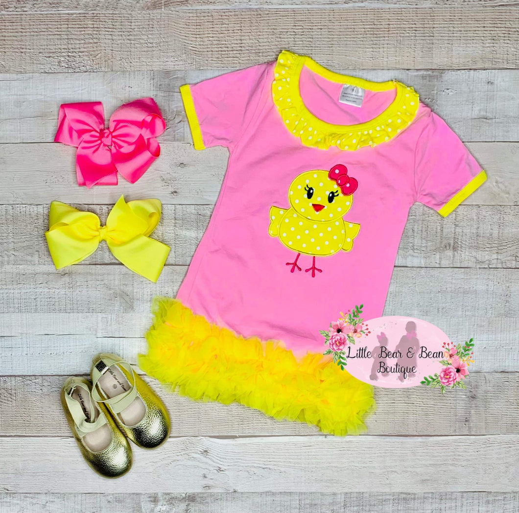Pink & Yellow Tulle Chick Dress