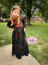 Load image into Gallery viewer, Halloween Orange Set with Mesh Spiderweb Dress
