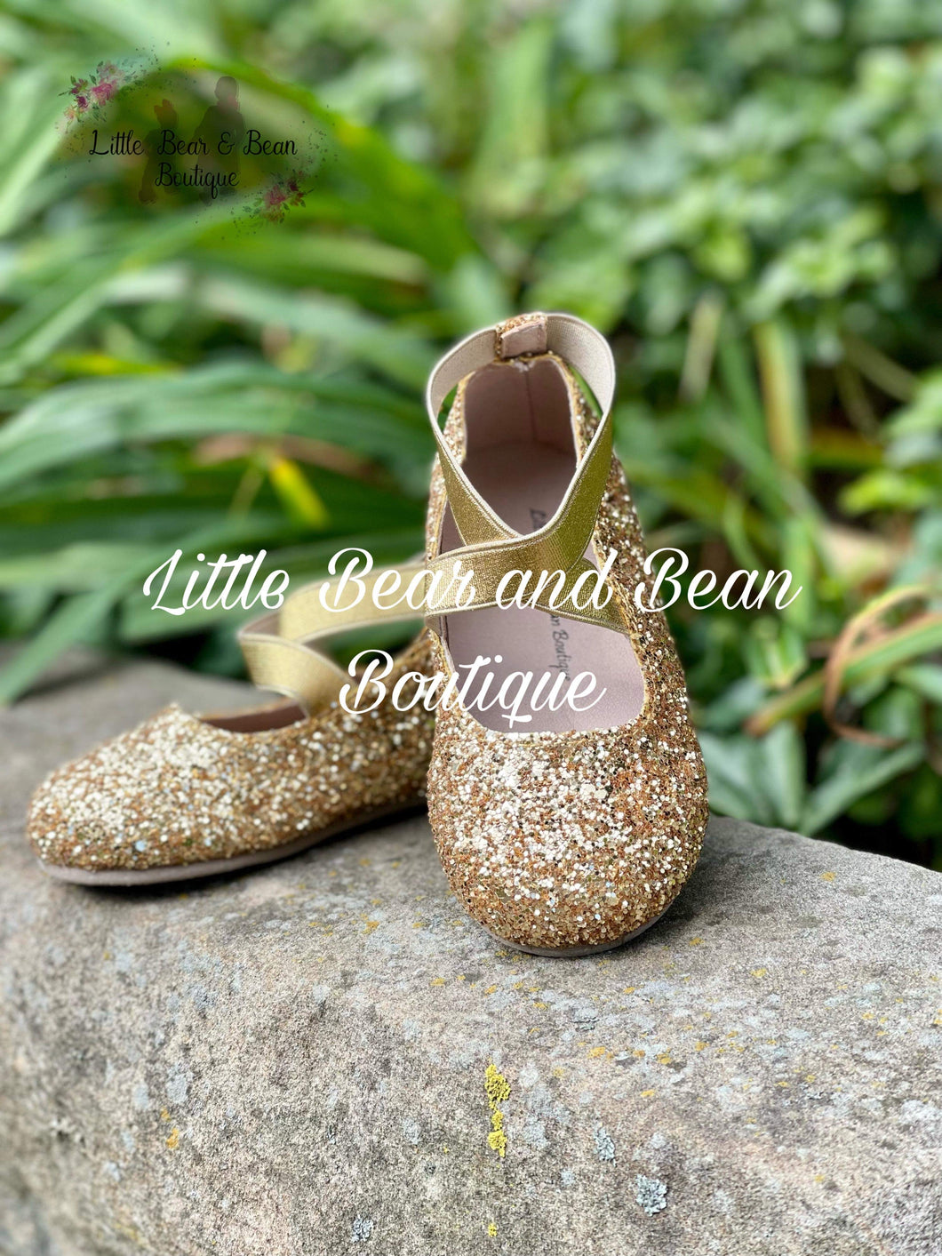 Gold Sparkle Ballerina Shoes