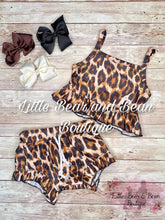 Load image into Gallery viewer, Leopard Ruffle Shorties Set
