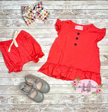 Load image into Gallery viewer, Coral Ruffle Bloomer Set
