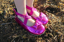 Load image into Gallery viewer, Pink glitter ballerina shoes
