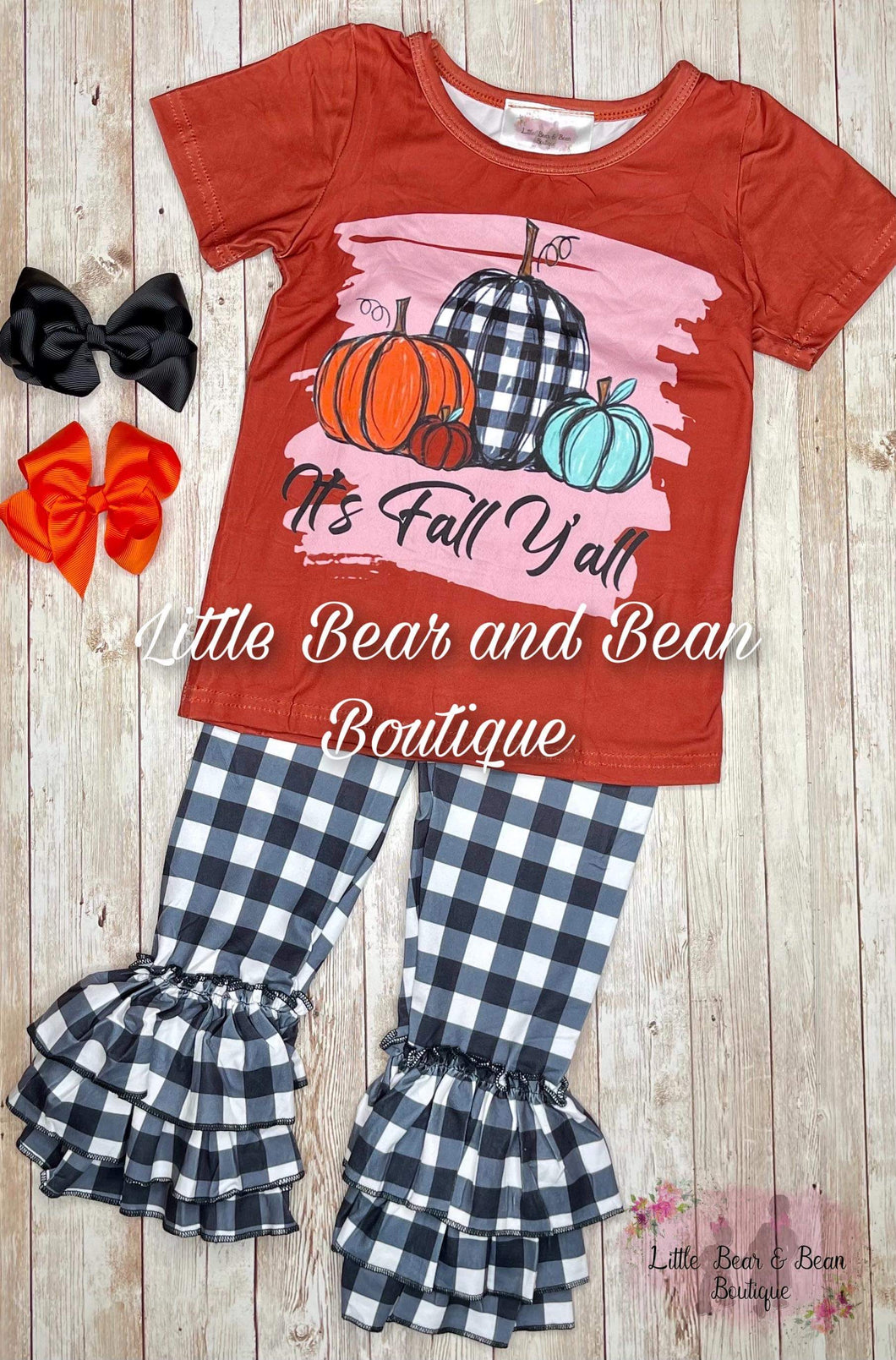 It's Fall Y'all Buffalo Plaid Belle Set