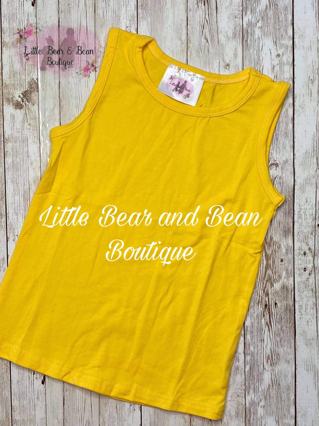 Solid Cotton Tank Yellow