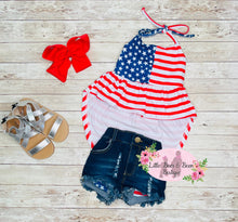 Load image into Gallery viewer, Flag Tunic Denim Set
