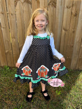 Load image into Gallery viewer, See gingerbread dress toddler
