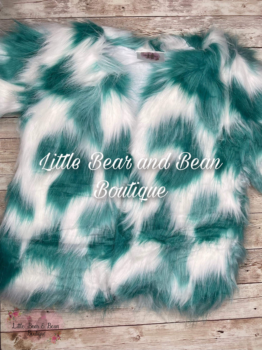 Fancy Animal Fur Coat- Teal