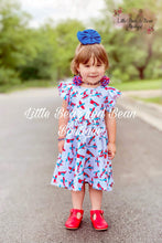 Load image into Gallery viewer, Red, White and Blue Airplane Twirl Dress
