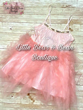 Load image into Gallery viewer, Light Pink Feather Princess Tulle Dress
