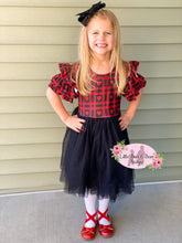 Load image into Gallery viewer, Red Heart Buffalo Plaid Tulle Dress
