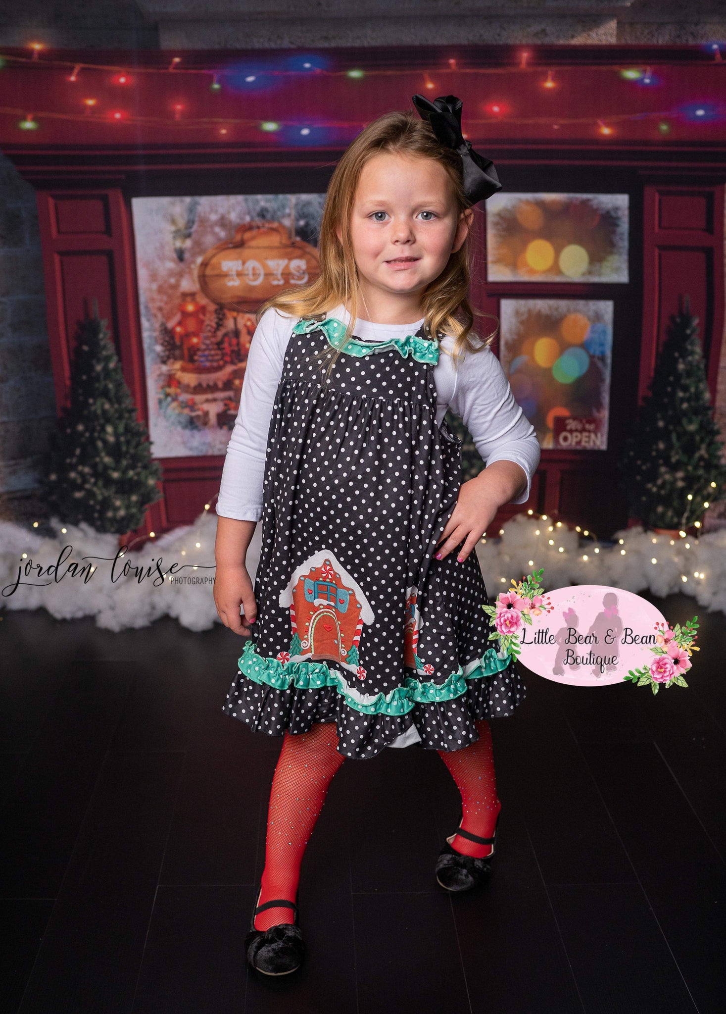 Gingerbread Dress Toddler: Girl's Christmas Dress with Long Sleeve Top Little Bear and Bean Boutique, LLC Gingerbread Dress Toddler: Girl's Christmas Dress with Long Sleeve Top Little Bear and Bean Boutique, LLC