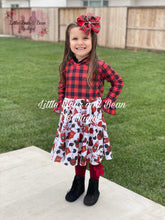 Load image into Gallery viewer, Mommy and Me Christmas Mouse Hooded Twirl Dress
